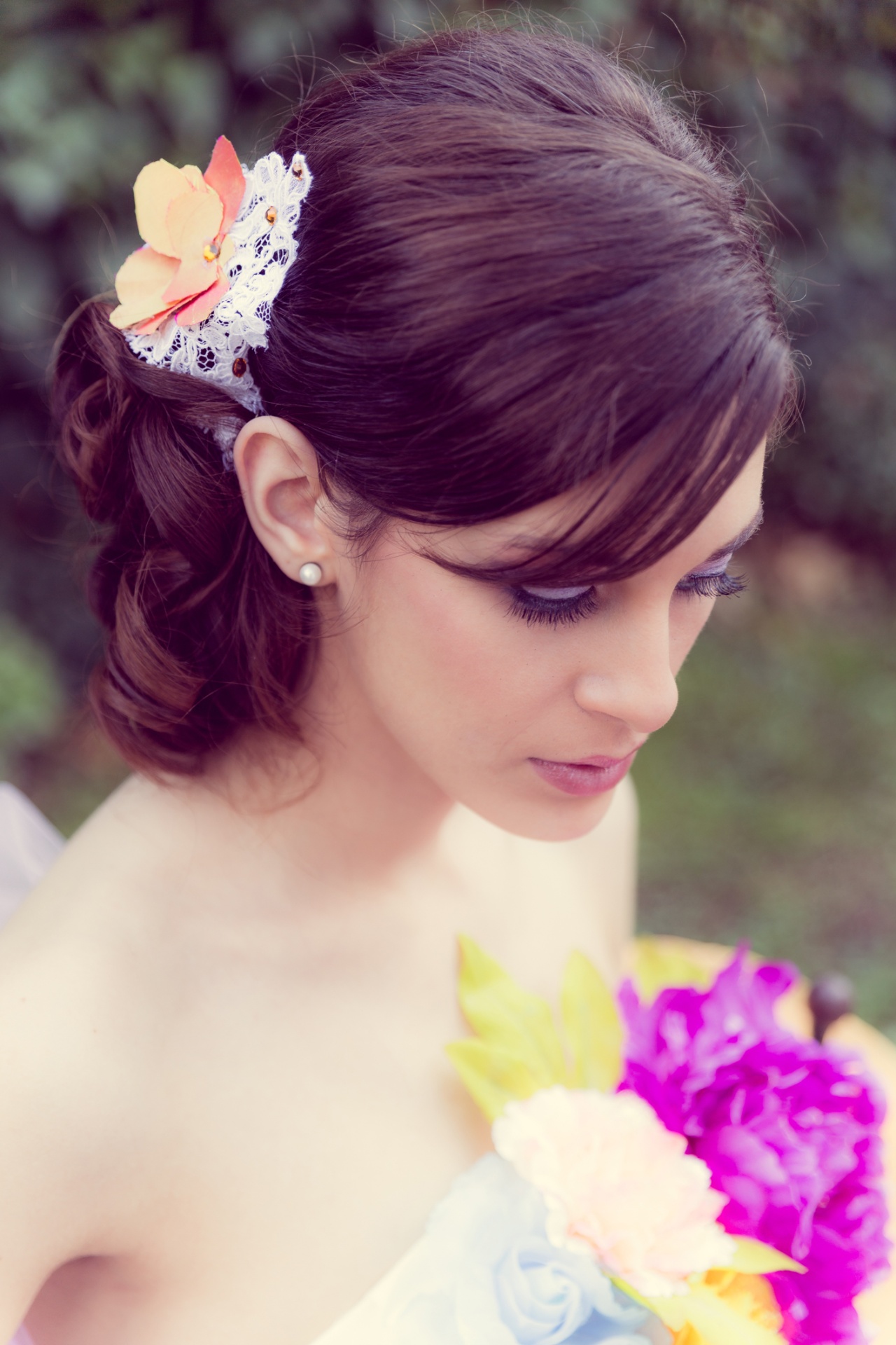 Coiffure mariée détail